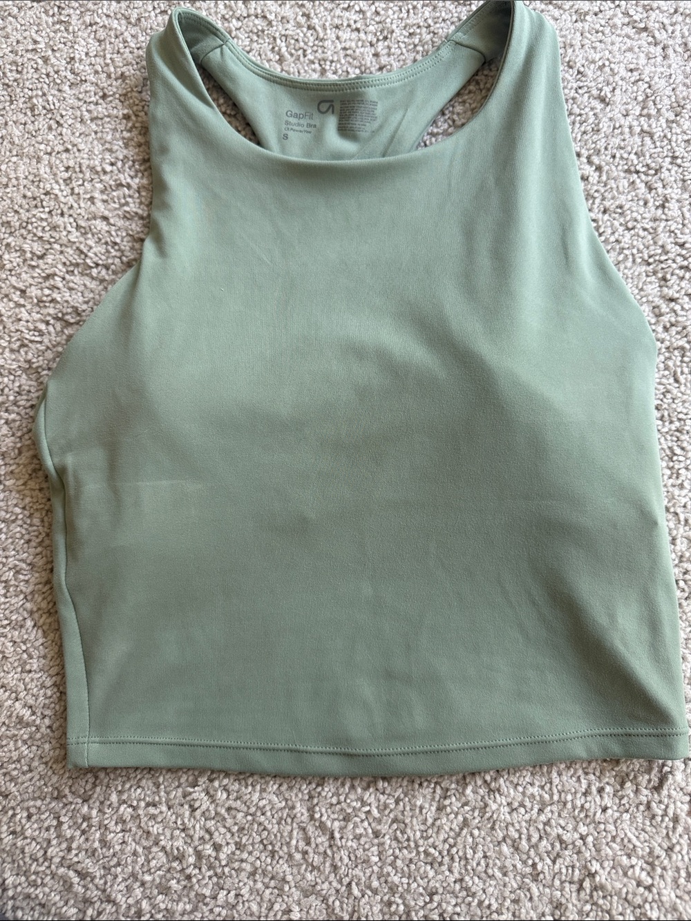 GAP Light Sage Green Racerback Crop Tank